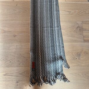 Missoni Black and White Zigzag  Scarf